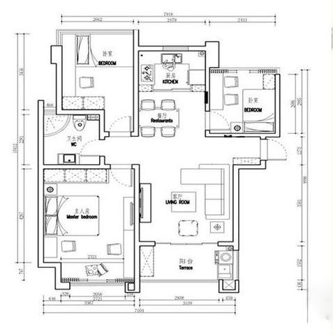 白色、木色與黑色演繹同一空間下的不同格調(diào)！