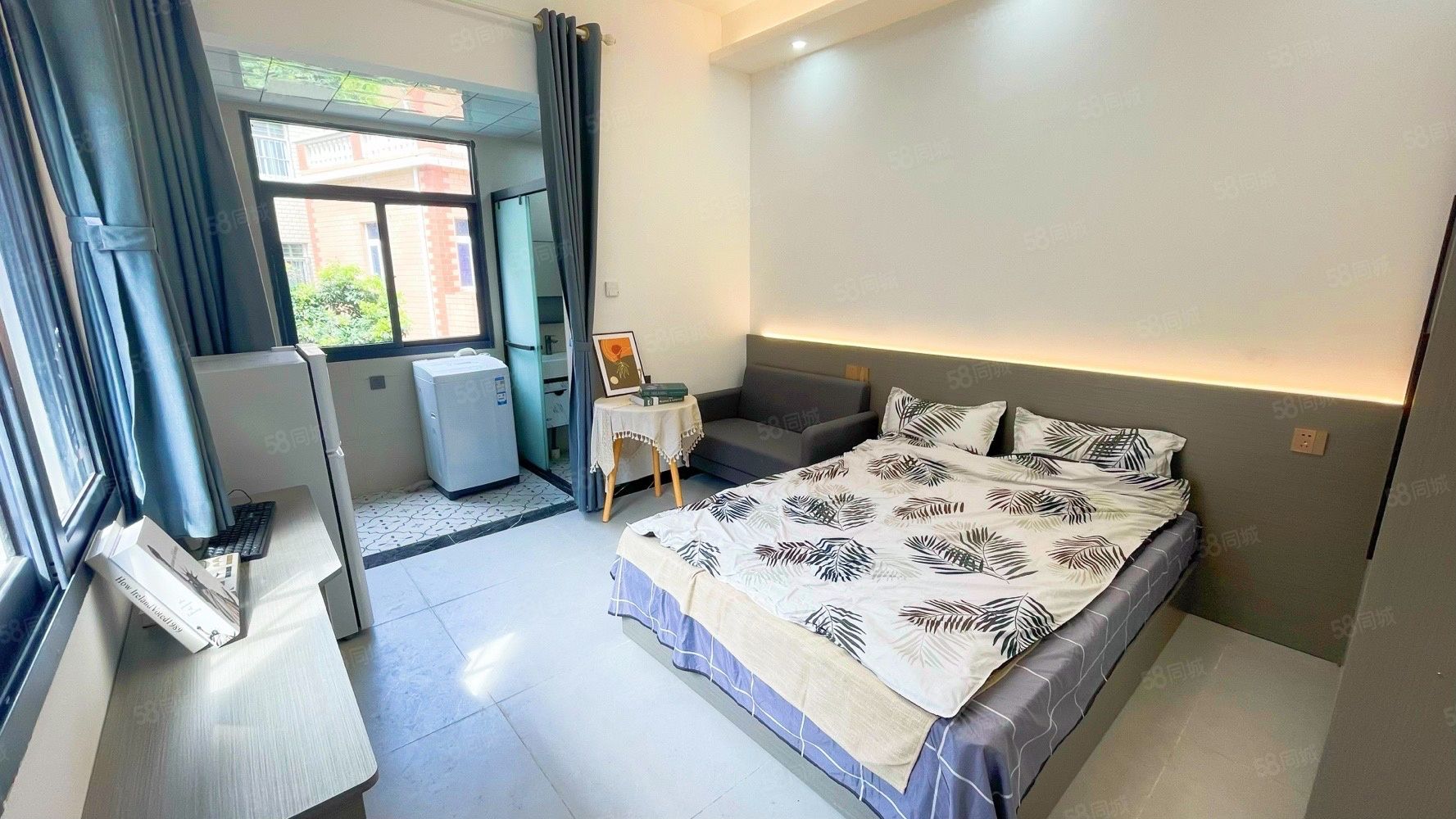 杏林村園博苑地鐵口全新邊套精裝大單間，出租，全屋燈帶裝飾