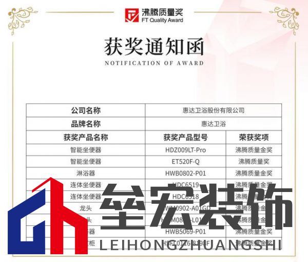 2024沸騰質(zhì)量獎(jiǎng)9項(xiàng)大獎(jiǎng)，惠達(dá)衛(wèi)浴品質(zhì)實(shí)力的最佳注腳！
