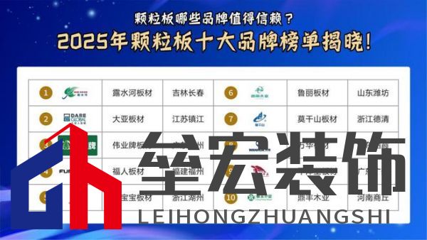 顆粒板哪些品牌值得信賴？2025年顆粒板十大品牌榜單揭曉！
